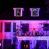 Maxbell 2Pcs Halloween Curtain Window Silhouette Cover for Cafe Shop Holiday Bedroom with Black Ribbon