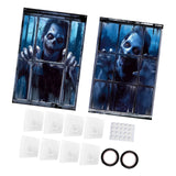 Maxbell Happy Halloween Wall Posters Scary Chilling Face Poster for Pub Party Office Style B