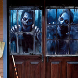 Maxbell Happy Halloween Wall Posters Scary Chilling Face Poster for Pub Party Office Style B