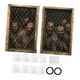 Maxbell Happy Halloween Wall Posters Scary Chilling Face Poster for Pub Party Office Style F