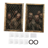 Maxbell Happy Halloween Wall Posters Scary Chilling Face Poster for Pub Party Office Style F