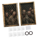 Maxbell Happy Halloween Wall Posters Scary Chilling Face Poster for Pub Party Office Style F