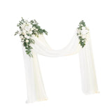 Maxbell Wedding Arch Flowers with Drapes Greenery for Valentines Day Holiday Wedding