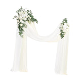 Maxbell Wedding Arch Flowers with Drapes Greenery for Valentines Day Holiday Wedding