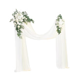 Maxbell Wedding Arch Flowers with Drapes Greenery for Valentines Day Holiday Wedding
