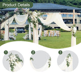 Maxbell Wedding Arch Flowers with Drapes Greenery for Valentines Day Holiday Wedding