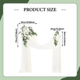 Maxbell Wedding Arch Flowers with Drapes Greenery for Valentines Day Holiday Wedding