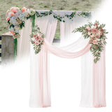 Maxbell 2x Wedding Arch Flowers Rustic Artificial Flowers for Home Holiday Reception