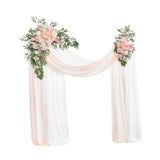 Maxbell Artificial Wedding Arch Flowers with Drape Lawn Gift Floral Swag Arrangement