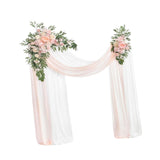 Maxbell Artificial Wedding Arch Flowers with Drape Lawn Gift Floral Swag Arrangement
