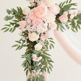 Maxbell Artificial Wedding Arch Flowers with Drape Lawn Gift Floral Swag Arrangement