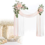 Maxbell Artificial Wedding Arch Flowers with Drape Lawn Gift Floral Swag Arrangement