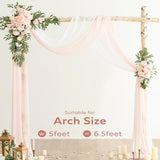 Maxbell Artificial Wedding Arch Flowers with Drape Lawn Gift Floral Swag Arrangement
