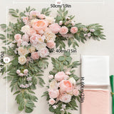 Maxbell Artificial Wedding Arch Flowers with Drape Lawn Gift Floral Swag Arrangement