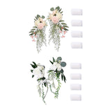 Maxbell Wedding Chair Back Flowers Aisle Bench Floral for Party Reception Engagement Pink