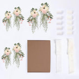 Maxbell Wedding Chair Back Flowers Aisle Bench Floral for Party Reception Engagement Pink