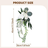 Maxbell Wedding Chair Back Flowers Aisle Bench Floral for Party Reception Engagement White