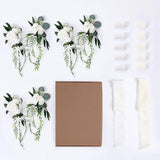 Maxbell Wedding Chair Back Flowers Aisle Bench Floral for Party Reception Engagement White