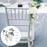 Maxbell Wedding Chair Back Flowers Aisle Bench Floral for Party Reception Engagement White