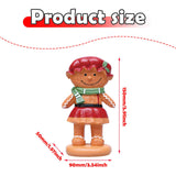Maxbell Christmas Gingerbread Decoration Cute Resin Figurine for Party Table Kitchen Red Skirt