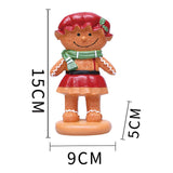 Maxbell Christmas Gingerbread Decoration Cute Resin Figurine for Party Table Kitchen Red Skirt