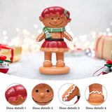 Maxbell Christmas Gingerbread Decoration Cute Resin Figurine for Party Table Kitchen Red Skirt