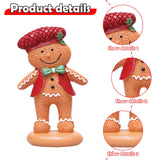 Maxbell Christmas Gingerbread Decoration Cute Resin Figurine for Party Table Kitchen Red Suit