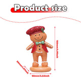 Maxbell Christmas Gingerbread Decoration Cute Resin Figurine for Party Table Kitchen Red Suit