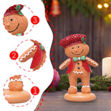 Maxbell Christmas Gingerbread Decoration Cute Resin Figurine for Party Table Kitchen Red Suit