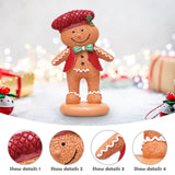 Maxbell Christmas Gingerbread Decoration Cute Resin Figurine for Party Table Kitchen Red Suit