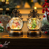 Maxbell Christmas Snow Globes with Music Festival Decoration for Home Party Seasonal
