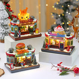 Maxbell Christmas Village Statue Decorative Gift for Countertop Tabletop Centerpiece