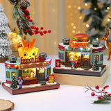 Maxbell Christmas Village Statue Decorative Gift for Countertop Tabletop Centerpiece