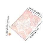 Maxbell A5 Book Cover Fabric Notebook Sleeve for Paperback Hardcover Pink