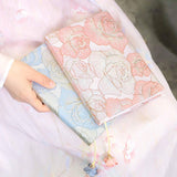 Maxbell A5 Book Cover Fabric Notebook Sleeve for Paperback Hardcover Pink