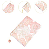 Maxbell A5 Book Cover Fabric Notebook Sleeve for Paperback Hardcover Pink