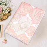 Maxbell A5 Book Cover Fabric Notebook Sleeve for Paperback Hardcover Pink