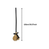 Maxbell Halloween Witch Broom with Ribbons for Masquerade Halloween Party Decoration