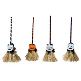 Maxbell Witch Broom with Light Spooky Halloween Decor for Club Carnivals Fancy Dress black white