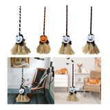 Maxbell Witch Broom with Light Spooky Halloween Decor for Club Carnivals Fancy Dress black white