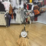 Maxbell Witch Broom with Light Spooky Halloween Decor for Club Carnivals Fancy Dress black white