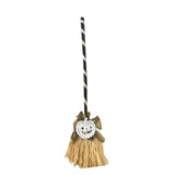 Maxbell Witch Broom with Light Spooky Halloween Decor for Club Carnivals Fancy Dress black white