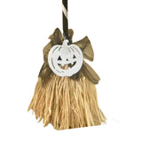 Maxbell Witch Broom with Light Spooky Halloween Decor for Club Carnivals Fancy Dress black white