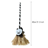 Maxbell Witch Broom with Light Spooky Halloween Decor for Club Carnivals Fancy Dress black white