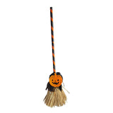 Maxbell Witch Broom with Light Spooky Halloween Decor for Club Carnivals Fancy Dress black orange