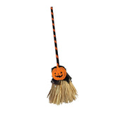 Maxbell Witch Broom with Light Spooky Halloween Decor for Club Carnivals Fancy Dress black orange