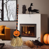 Maxbell Witch Broom with Light Spooky Halloween Decor for Club Carnivals Fancy Dress black orange