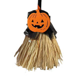 Maxbell Witch Broom with Light Spooky Halloween Decor for Club Carnivals Fancy Dress black orange