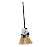 Maxbell Witch Broom with Light Spooky Halloween Decor for Club Carnivals Fancy Dress black red