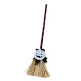 Maxbell Witch Broom with Light Spooky Halloween Decor for Club Carnivals Fancy Dress black red